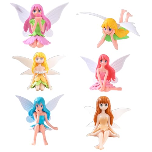 Elfen Figuren Garten Deko 6 Pack - Miniatur Feengarten Zubehör, Feen Geburtstag Deko - Kleine Figuren De Fee Für Garten, Kuchen, Feenhaus, Gartendeko, Geschenk Elfen Figuren Garten Deko 6 Pack - Miniatur Feengarten Zubehör, Feen Geburtstag Deko - Kleine Figuren De Fee Für Garten, Kuchen, Feenhaus, Gartendeko, Geschenk von JcvPot