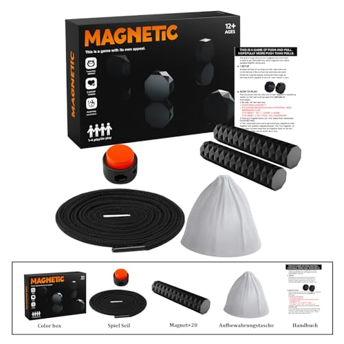 Kluster Magnetspiel, 24-teiliges Magnetisches Schachspiel Set, Reisespiel Für Erwachsene Und Jugendliche, Familienspiele Und Partyspiele, Magnetisches Strategiespiel Mit 20 Schwarzen Steinen von JcvPot