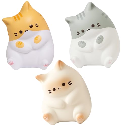 Stressball Kinder, Antistressball 3er Set, Weiche Katzen Spielzeug Für Mädchen Und Jungen, Ideal Zum Entspannen Und Für Handmuskeltraining, 6x4x4 cm Stressball Kinder, Antistressball 3er Set, Weiche Katzen Spielzeug Für Mädchen Und Jungen, Ideal Zum Entspannen Und Für Handmuskeltraining, 6x4x4 cm von JcvPot
