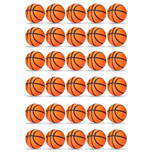 Jdeijfev 30 StüCk Mini-Basketball-Gastgeschenke Mini-Stressball Basketball-HüPfball, Mini-Schaumstoff-Sportball, Als Schulbelohnung von Jdeijfev