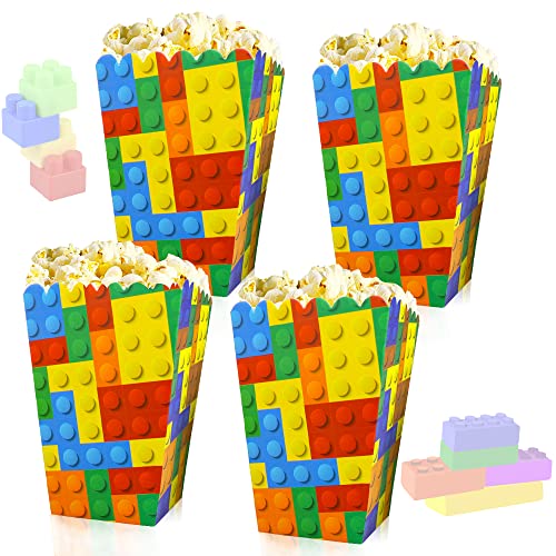 JeVenis 12PCS Mini Baustein Popcorn Boxen Baustein Partyzubehör Baustein Party Favor Boxen Baustein Geburtstag Party Favors Baustein Party Dekoration von JeVenis