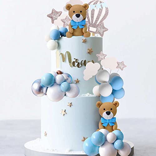 JeVenis Babyparty Kuchen Dekoration Teddybär Geburtstagstorte Deko Baby Boy Junge Kuchendekoration von JeVenis