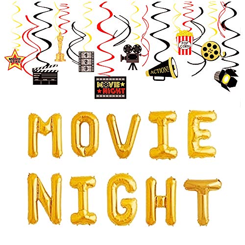 JeVenis Movie Night Luftballons Movie Night Geburtstagsfeier Ideen Movie Night Party Dekoration von JeVenis