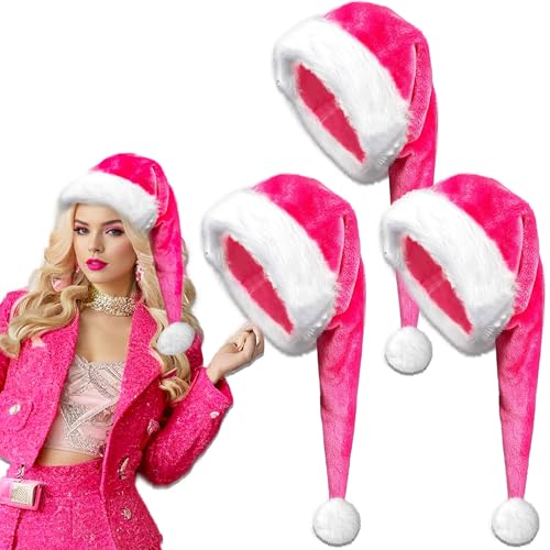 JeVenis 3pcs Rosa Weihnachtsmannmütze Niedliche lange Weihnachtsmannmütze für Frauen Niedliche Weihnachtsmützen Weihnachten Party Supplies Weihnachtsfeier Kostüm Cosplay JeVenis 3pcs Rosa Weihnachtsmannmütze Niedliche lange Weihnachtsmannmütze für Frauen Niedliche Weihnachtsmützen Weihnachten Party Supplies Weihnachtsfeier Kostüm Cosplay von JeVenis