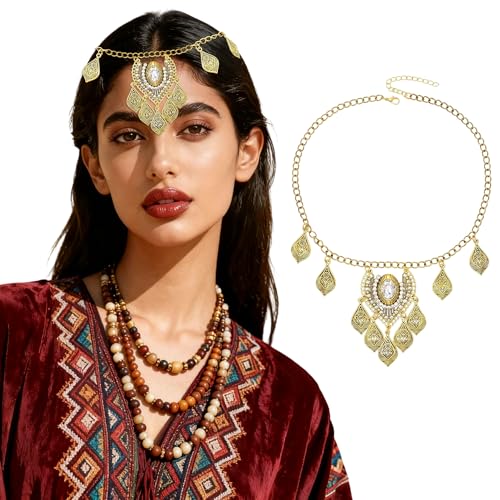 JeVenis Ägyptisches Kopfschmuckstück Kopfkette Münz Stirnband Kostüm Haarschmuck Frauen Boho Kopfschmuck Abschlussball Accessoires JeVenis Ägyptisches Kopfschmuckstück Kopfkette Münz Stirnband Kostüm Haarschmuck Frauen Boho Kopfschmuck Abschlussball Accessoires von JeVenis