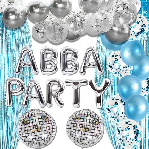 JeVenis Abba Party Dekoration Disco Party Dekoration Luftballons Mama Mia Party Dekoration Luftballons 70er Jahre Tanzen Party Supplies, (JeVenis-5D4F68GAE) von JeVenis