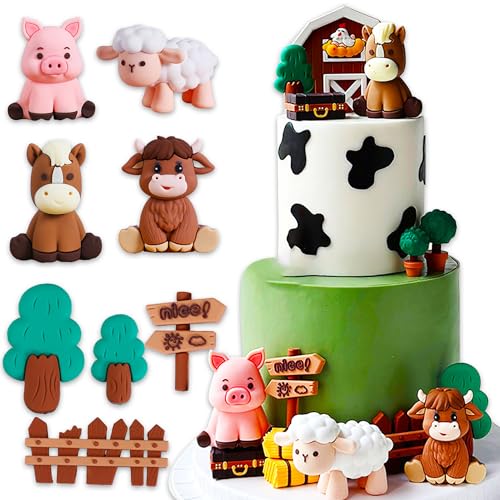 JeVenis Bauernhof Tortendekoration Bauernhof Geburtstag Deko Bauernhof Tortendeko Tier Kuchen Deko Kuh Schwein Schafe Geburtstag Dekoration JeVenis Bauernhof Tortendekoration Bauernhof Geburtstag Deko Bauernhof Tortendeko Tier Kuchen Deko Kuh Schwein Schafe Geburtstag Dekoration von JeVenis