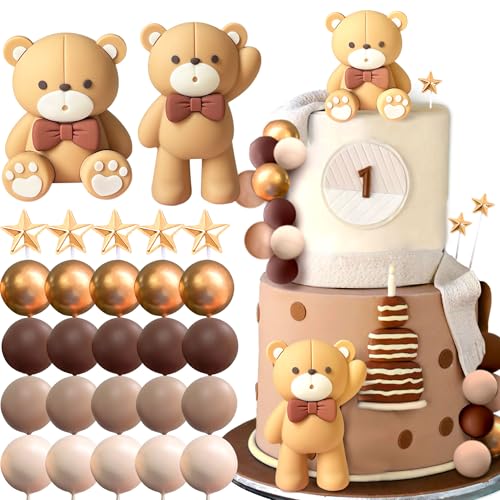 JeVenis Braun Teddybär Tortendeko Tortendeko Taufe Junge Tortendeko Mädchen 1 Jahr Braun Tortendeko Teddybär Kuchen Dekoration für Hochzeit Babyshower Geburtstag Party JeVenis Braun Teddybär Tortendeko Tortendeko Taufe Junge Tortendeko Mädchen 1 Jahr Braun Tortendeko Teddybär Kuchen Dekoration für Hochzeit Babyshower Geburtstag Party von JeVenis