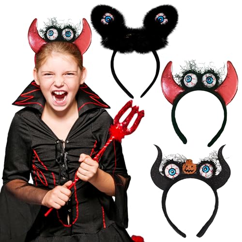 JeVenis Stirnband Kinder Kostiim Hexe Stirnband Monster Horn Stirnband Teufelskostüm für Kinder Hundemonster Kostüm Boo Kostüm für Kinder von JeVenis