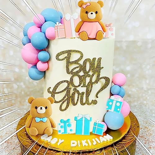 JeVenis Luxury Gender Reveal Party Deko Boy or Girl Tortendeko Babyparty Dekoration Teddybär Kuchen Dekoration Teddybär Geburtstagstorte Deko JeVenis Luxury Gender Reveal Party Deko Boy or Girl Tortendeko Babyparty Dekoration Teddybär Kuchen Dekoration Teddybär Geburtstagstorte Deko von JeVenis