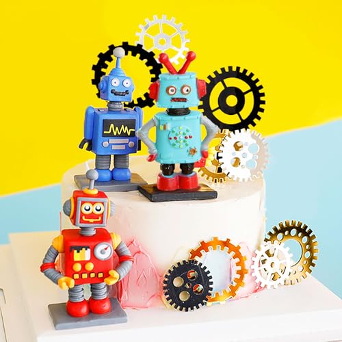 JeVenis Luxury Roboter Kostüm Roboter Geburtstag Wissenschaft Kuchen Topper Gear Kuchen Topper Für Geburtstagsparty Roboter Party Supplies JeVenis Luxury Roboter Kostüm Roboter Geburtstag Wissenschaft Kuchen Topper Gear Kuchen Topper Für Geburtstagsparty Roboter Party Supplies von JeVenis