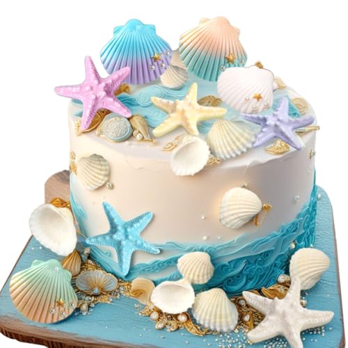 JeVenis Meerestier Tortendeko Geburtstag Ozean Themen Kuchen Dekoration Deko Meerestier Kuchen Topper für Unter Meer Themen Babydusche Party Dekor von JeVenis
