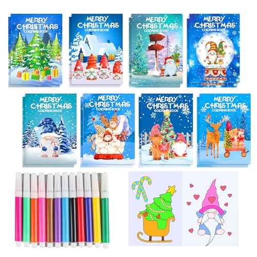JeVenis Mini-Weihnachts-Malbücher für Kinder, Lebkuchenmann, Partygeschenke, Aktivitätenbuch, Geschenktüten für Geburtstagsparty, Geschenk, Klassenzimmer, Bastelbedarf, 28 Stück JeVenis Mini-Weihnachts-Malbücher für Kinder, Lebkuchenmann, Partygeschenke, Aktivitätenbuch, Geschenktüten für Geburtstagsparty, Geschenk, Klassenzimmer, Bastelbedarf, 28 Stück von JeVenis