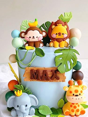 JeVenis New Safari Geburtstagstorte Dekoration Babyparty Dekoration Dschungeltiere Kuchen Dekoration Cake Dekoration JeVenis New Safari Geburtstagstorte Dekoration Babyparty Dekoration Dschungeltiere Kuchen Dekoration Cake Dekoration von JeVenis