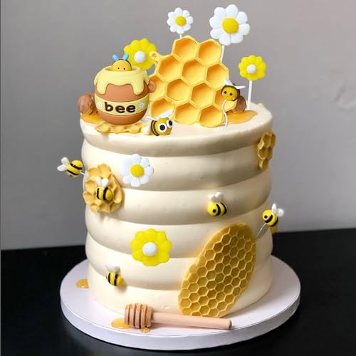 JeVenis Niedliche Bienenkuchendekorationen, Honigkamm-Dekorationen, Bienen-Cupcake-Topper, Abejitas Para, Dekoration, Gänseblümchen, Kuchenaufsatz für Babyparty, Geburtstag, Brautparty JeVenis Niedliche Bienenkuchendekorationen, Honigkamm-Dekorationen, Bienen-Cupcake-Topper, Abejitas Para, Dekoration, Gänseblümchen, Kuchenaufsatz für Babyparty, Geburtstag, Brautparty von JeVenis