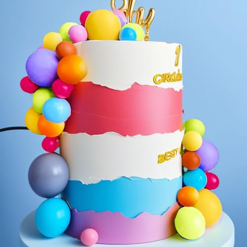 JeVenis Pastellfarbene Regenbogen-Kuchendekoration, mehrfarbige Kugeln, Regenbogen-Kuchenaufsätze, bunte Kugeln, Kuchendekorationen für Hochzeit, Babyparty, Geburtstag, Partyzubehör JeVenis Pastellfarbene Regenbogen-Kuchendekoration, mehrfarbige Kugeln, Regenbogen-Kuchenaufsätze, bunte Kugeln, Kuchendekorationen für Hochzeit, Babyparty, Geburtstag, Partyzubehör von JeVenis