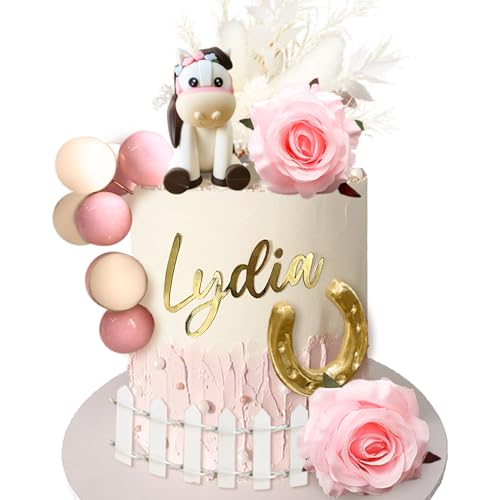 JeVenis Pferd Tortendekoration Cowgirl Kuchen Topper Mädchen Pferd Party Dekorationen Pferderennen für Western Cowgirl Geburtstag Babyshower JeVenis Pferd Tortendekoration Cowgirl Kuchen Topper Mädchen Pferd Party Dekorationen Pferderennen für Western Cowgirl Geburtstag Babyshower von JeVenis