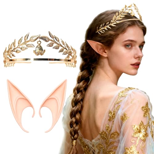 JeVenis Renaissance-Elfenkostüm, Spitzenhandschuhe, Renaissance-Kopfschmuck, Waldfee, Krone, Stirnband, Elfenohren, Waldelfe, Renaissance, Halloween, Hochzeit, Brautparty JeVenis Renaissance-Elfenkostüm, Spitzenhandschuhe, Renaissance-Kopfschmuck, Waldfee, Krone, Stirnband, Elfenohren, Waldelfe, Renaissance, Halloween, Hochzeit, Brautparty von JeVenis