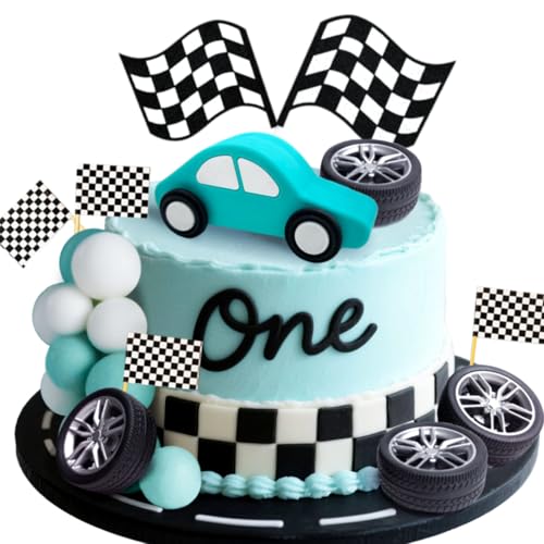JeVenis Rennauto-Kuchendekorationen, Auto-Kuchenaufsatz, karierte Flagge, Kuchendekoration, Aufwachsen, zwei schnelle Geburtstagsdekoration, schnell und drei benötigen vier Geschwindigkeiten JeVenis Rennauto-Kuchendekorationen, Auto-Kuchenaufsatz, karierte Flagge, Kuchendekoration, Aufwachsen, zwei schnelle Geburtstagsdekoration, schnell und drei benötigen vier Geschwindigkeiten von JeVenis