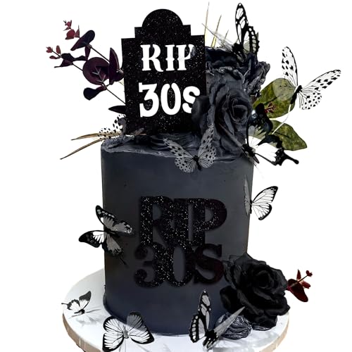 JeVenis Rip to My 30s Tortenaufleger Rip Thirties Gothic Geburtstagsdekoration 40 Geburtstag Dekoration für Death to My 30s Beerdigung Meine Jugend 40. Geburtstag Dekoration JeVenis Rip to My 30s Tortenaufleger Rip Thirties Gothic Geburtstagsdekoration 40 Geburtstag Dekoration für Death to My 30s Beerdigung Meine Jugend 40. Geburtstag Dekoration von JeVenis