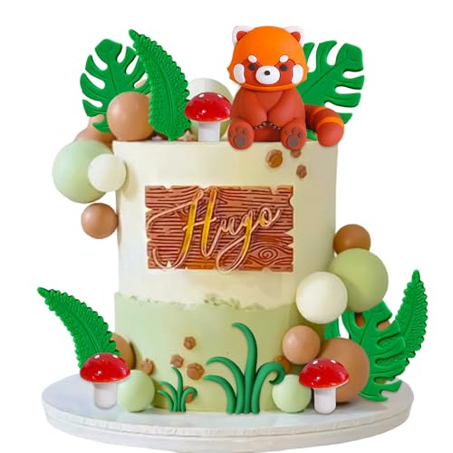 JeVenis Roter Panda-Kuchenaufsatz, Waldtiere, Zoo, Safari, Panda, Kuchendekoration, Waldtiere, Thema, Geburtstagsparty-Zubehör JeVenis Roter Panda-Kuchenaufsatz, Waldtiere, Zoo, Safari, Panda, Kuchendekoration, Waldtiere, Thema, Geburtstagsparty-Zubehör von JeVenis