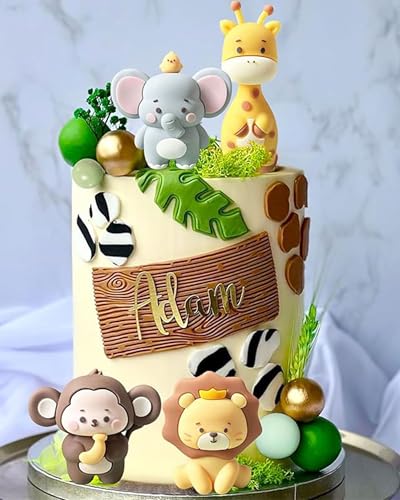 JeVenis Safari Dusche Cake Topper Sage Green Tortendeko Dschungel Geburtstag Deko Dschungel Themed Tortendeko für Geburtstag Party JeVenis Safari Dusche Cake Topper Sage Green Tortendeko Dschungel Geburtstag Deko Dschungel Themed Tortendeko für Geburtstag Party von JeVenis