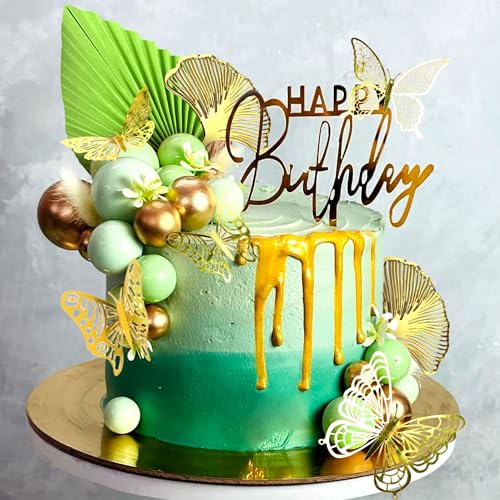 JeVenis Sage Green Champagne Cake Topper Rose Cake Topper Gold Leaves Wedding Cake Toppers for Wedding Bridal Shower Birthday Party JeVenis Sage Green Champagne Cake Topper Rose Cake Topper Gold Leaves Wedding Cake Toppers for Wedding Bridal Shower Birthday Party von JeVenis