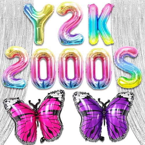 JeVenis Schmetterling Y2k Party Dekorationen Frühes 2000er Party Zubehör für Teenager 2000er Dekorationen Y2k 2000s Geburtstag Ballons JeVenis Schmetterling Y2k Party Dekorationen Frühes 2000er Party Zubehör für Teenager 2000er Dekorationen Y2k 2000s Geburtstag Ballons von JeVenis