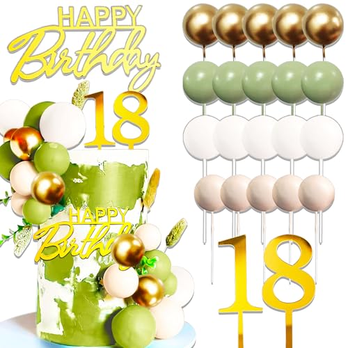 JeVenis Tortendeko 18. Geburtstag Mann Tortendeko 18 Geburtstag Frau Gold Kuchen Deko 18 für 18 Geburtstag Deko Decoration JeVenis Tortendeko 18. Geburtstag Mann Tortendeko 18 Geburtstag Frau Gold Kuchen Deko 18 für 18 Geburtstag Deko Decoration von JeVenis