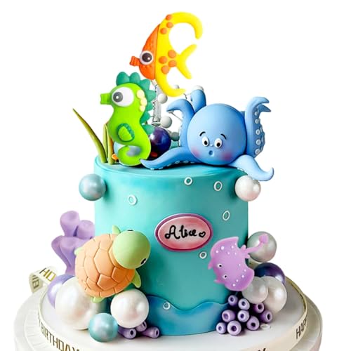 JeVenis Unter dem Meer Tortenaufleger Ozean Tier Cupcake Toppers Unter dem Meer Party Dekorationen Ozean Meer Thema Babydusche Geburtstagsparty Tortendekorationen JeVenis Unter dem Meer Tortenaufleger Ozean Tier Cupcake Toppers Unter dem Meer Party Dekorationen Ozean Meer Thema Babydusche Geburtstagsparty Tortendekorationen von JeVenis