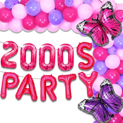 JeVenis Y2k Party Dekorationen Frühes 2000er Party Zubehör für Teenager 2000er Dekorationen Y2k 2000er Geburtstag Ballons von JeVenis