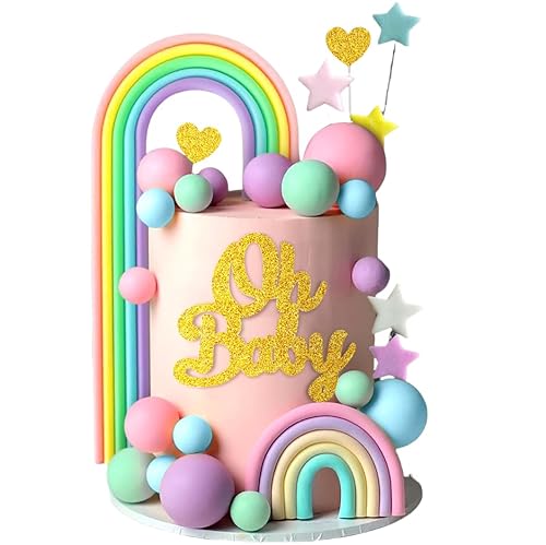 JeVenis Oh Baby Tortenaufleger Boho Tortenaufleger Boho Regenbogen Tortendekorationen Boho Tortenaufleger Mädchengeburtstag Baby Shower Tortenaufleger JeVenis Oh Baby Tortenaufleger Boho Tortenaufleger Boho Regenbogen Tortendekorationen Boho Tortenaufleger Mädchengeburtstag Baby Shower Tortenaufleger von JeVenis