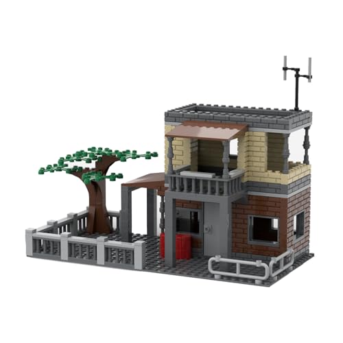Jeamoc Militär Haus WW2 Haus Bausteine Bauset, WW2 Gebäude Militär Basis Militär Gebäude Bausteine Bauset, 349 Teile, Kompatibel mit Lego von Jeamoc