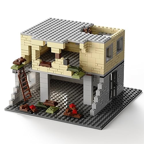 Jeamoc Militär Ruine WW2 Ruine Haus Bausteine Bauset, 300+Teile WW2 Ruine Gebäude Militär Haus Bausteine Bauset, Kompatibel mit Lego Jeamoc Militär Ruine WW2 Ruine Haus Bausteine Bauset, 300+Teile WW2 Ruine Gebäude Militär Haus Bausteine Bauset, Kompatibel mit Lego von Jeamoc