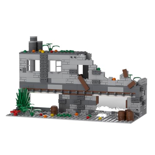 Jeamoc Militär Ruine WW2 Ruine Haus Bausteine Bauset, 400+ Teile, WW2 Ruine Gebäude Militär Haus Bausteine Bauset, Kompatibel mit Lego Jeamoc Militär Ruine WW2 Ruine Haus Bausteine Bauset, 400+ Teile, WW2 Ruine Gebäude Militär Haus Bausteine Bauset, Kompatibel mit Lego von Jeamoc