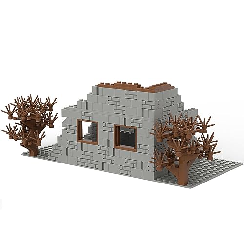 Jeamoc Militär Ruine WW2 Ruine Haus Bausteine Bauset, WW2 Ruine Gebäude Militär Haus Bausteine Bauset, 266 Teile, Kompatibel mit Lego von Jeamoc