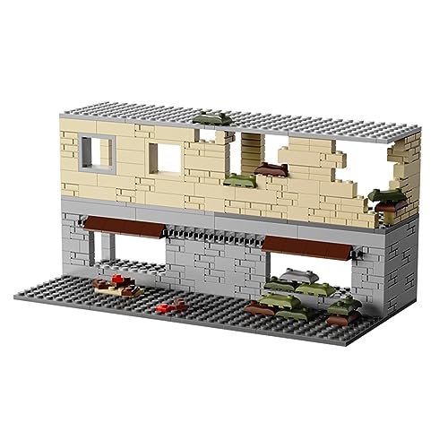 Jeamoc Militär Ruine WW2 Ruine Haus Bausteine Bauset, WW2 Ruine Gebäude Militär Haus Bausteine Bauset, Kompatibel mit Lego Jeamoc Militär Ruine WW2 Ruine Haus Bausteine Bauset, WW2 Ruine Gebäude Militär Haus Bausteine Bauset, Kompatibel mit Lego von Jeamoc