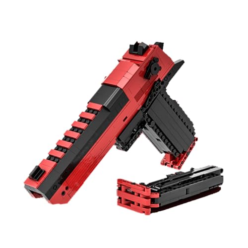 Jeamoc Technik Desert Eagle Gewehr Bausteine Bauset mit Schussfunktion und Kugel, 700+ Teile, Technik Desert Eagle Gewehr Bausteine Bauset, Kompatibel mit Lego von Jeamoc