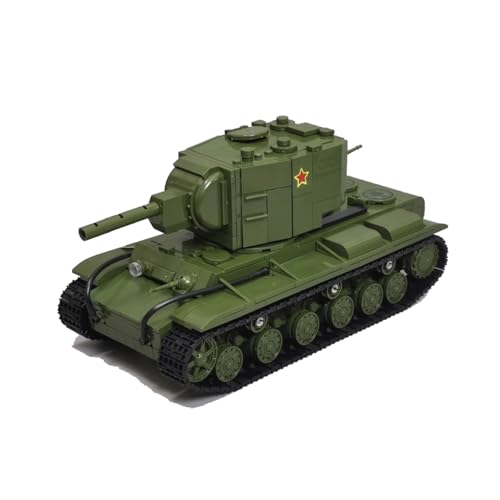Jeamoc WW2 Militär KV-2 Panzer Bausteine Bauset, mit Soldaten und Waffen, 1321Teile, Militär KV2 Panzer Bausteine Bauset, Kompatibel mit Lego von Jeamoc