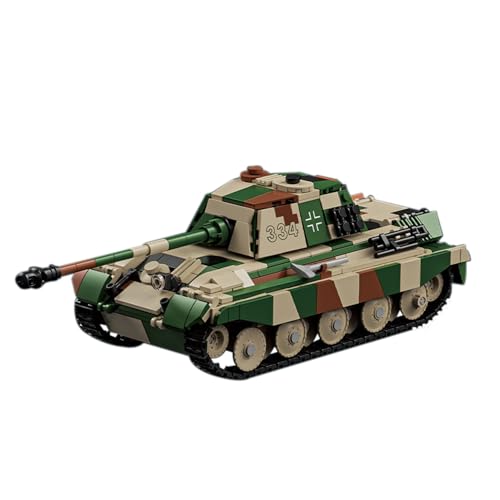 Jeamoc WW2 Militär King Tiger Panzer Bausteine Bauset, mit Soldaten und Waffen, 853 Teile, Militär Tiger Panzer Bausteine Bauset, Kompatibel mit Lego Jeamoc WW2 Militär King Tiger Panzer Bausteine Bauset, mit Soldaten und Waffen, 853 Teile, Militär Tiger Panzer Bausteine Bauset, Kompatibel mit Lego von Jeamoc