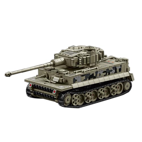 Jeamoc WW2 Militär Tiger Panzer Bausteine Bauset, mit Soldaten und Waffen, 968 Teile, Militär Tiger Panzer Bausteine Bauset, Kompatibel mit Lego Jeamoc WW2 Militär Tiger Panzer Bausteine Bauset, mit Soldaten und Waffen, 968 Teile, Militär Tiger Panzer Bausteine Bauset, Kompatibel mit Lego von Jeamoc