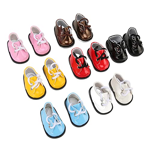Jeanoko 7 Paar Süße Puppenschuhe für 20 cm Große Puppen, Kleid, Plüsch-Puppenschuhe mit Kugelgelenk, PU-Leder-Minischuhe, Puppen-Outfit--Set Jeanoko 7 Paar Süße Puppenschuhe für 20 cm Große Puppen, Kleid, Plüsch-Puppenschuhe mit Kugelgelenk, PU-Leder-Minischuhe, Puppen-Outfit--Set von Jeanoko
