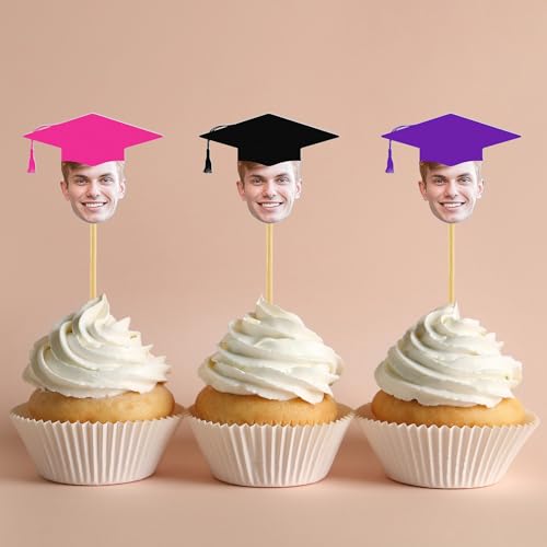2025 Graduation Cupcake Toppers, Personalisierte Graduation Cupcake Toppers, Abschluss Deko für Graduation Abschlussparty Dekoration, Abschlussfeier Cupcake toppers von JeathFea
