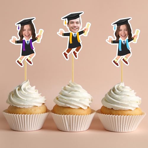 2025 Graduation Cupcake Toppers, Personalisierte Graduation Cupcake Toppers, Abschluss Deko für Graduation Abschlussparty Dekoration, Abschlussfeier Cupcake toppers von JeathFea