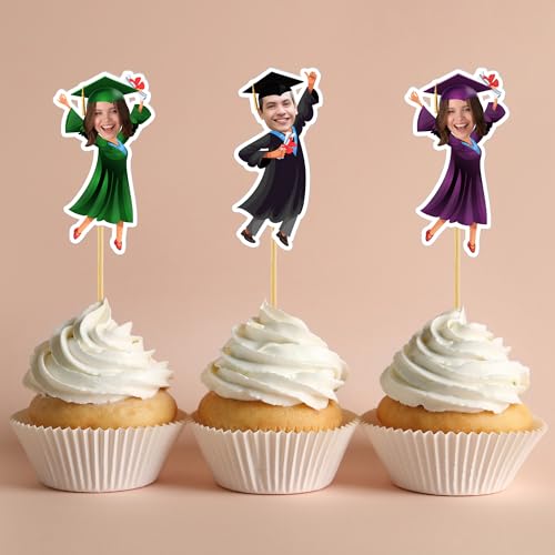 2025 Graduation Cupcake Toppers, Personalisierte Graduation Cupcake Toppers, Abschluss Deko für Graduation Abschlussparty Dekoration, Abschlussfeier Cupcake toppers von JeathFea