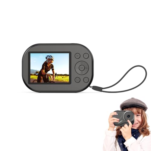 Jectse 4K Digitalkamera, 48MP Fotografie Anti Shake Kids Camera mit 16x Digital Zoom, 32 GB Karte, Taschenlampe, Zeitstempel, für Reisen, Camping, für Jungen Jungen Mädchen (Black) von Jectse