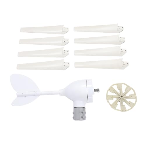 Jectse MPPT 400W 12V Windgenerator Kit für Wohnmobile, 8 Blätter Windkraft Generator, Nylonfasermaterial von Jectse