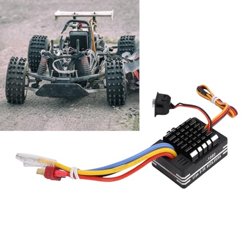 Jectse RC Gebürstet ESC 80A Gebürstet ESC, Wassersicher 6,5 V 5A BEC Ausgang T Stecker 2-3s mit 540, 550, 750 Motorstütze für RC-Autoboot-Tanks von Jectse