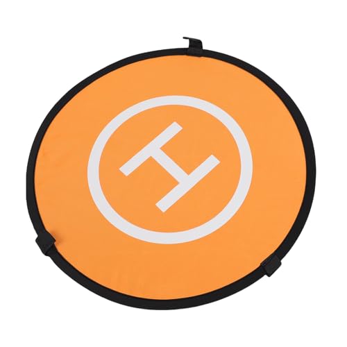 Jectse Regenfleisch Drohnen -Landebadkissen, Leichte Orange Blau Faltbare Oxford -Stoffreflexionsmatte, wasserdichte Quadcopter -Hubschrauber (75 cm) von Jectse