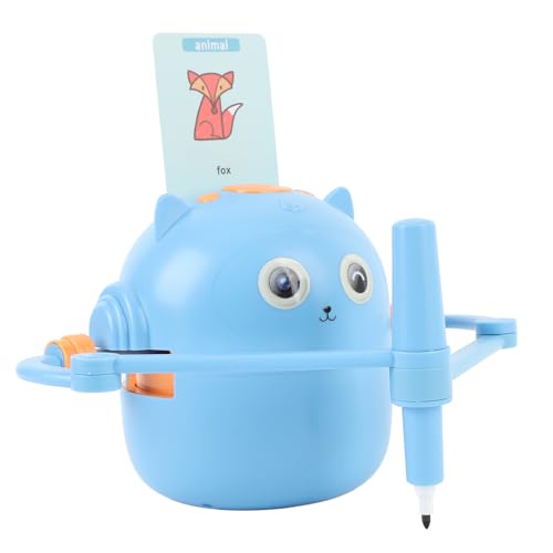 Jectse Smart Drawing Robot Toys für Kinder 8 Bis 12, Bildungsspielzeug mit 12 Aquarellstiften und 100 Lernwortkarten, Kreativität der Handaugenkoordination Fördern (Himmelblau) von Jectse